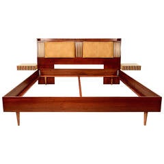 Lane King-Size Platform Bed with Floating Nightstands