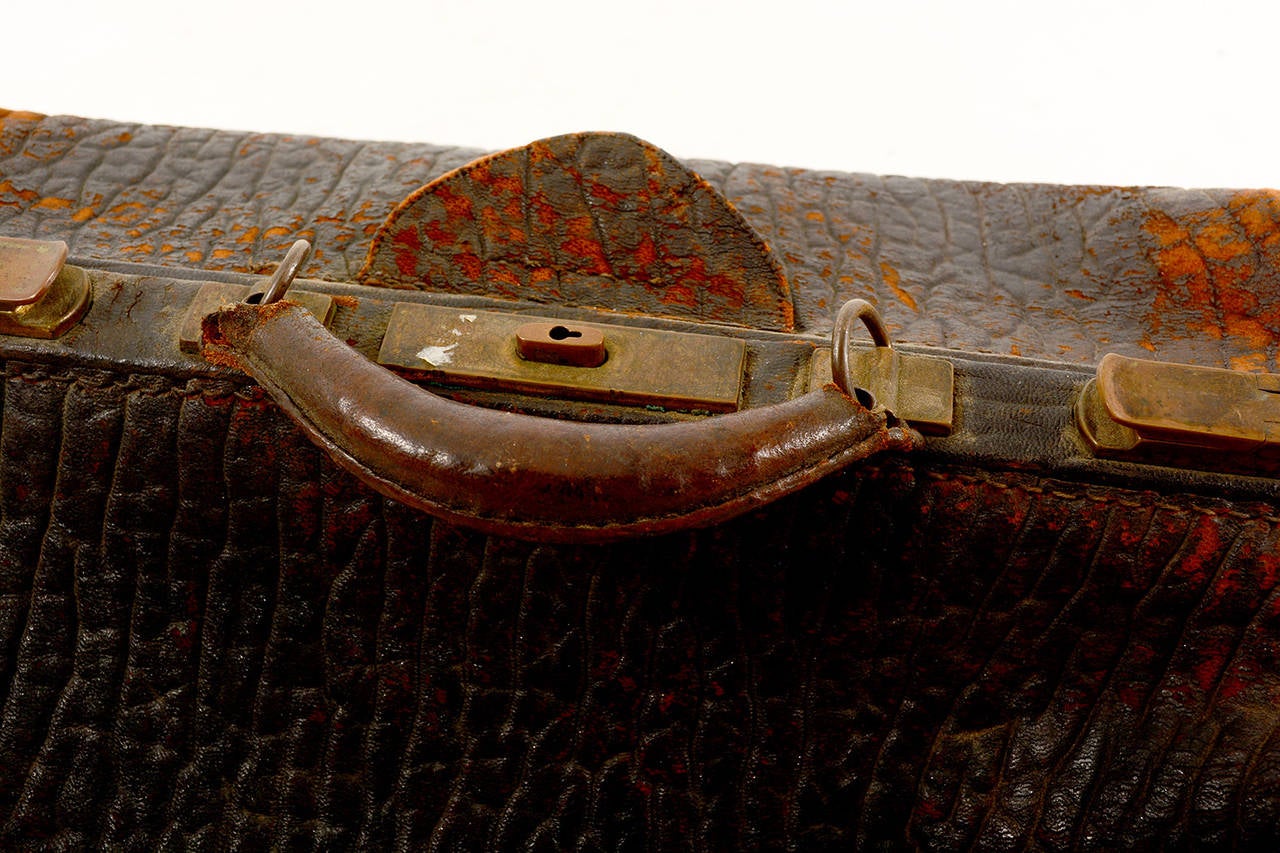 Vintage Leder Arzttasche (Mitte des 20. Jahrhunderts)