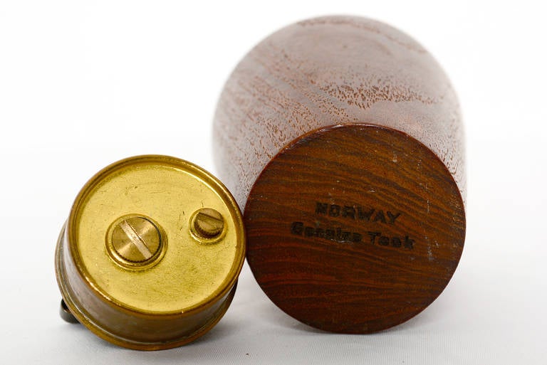 Mid-20th Century Scandinavian Modern Teak Cigarette Lighter Made in Norway