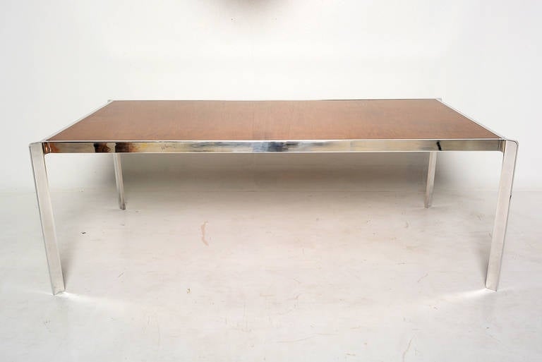 American Milo Baughman Burlwood Dining Table