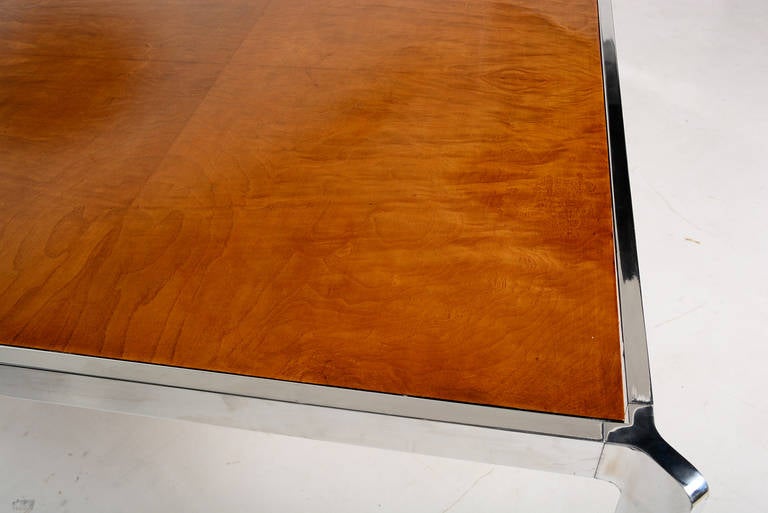 Late 20th Century Milo Baughman Burlwood Dining Table