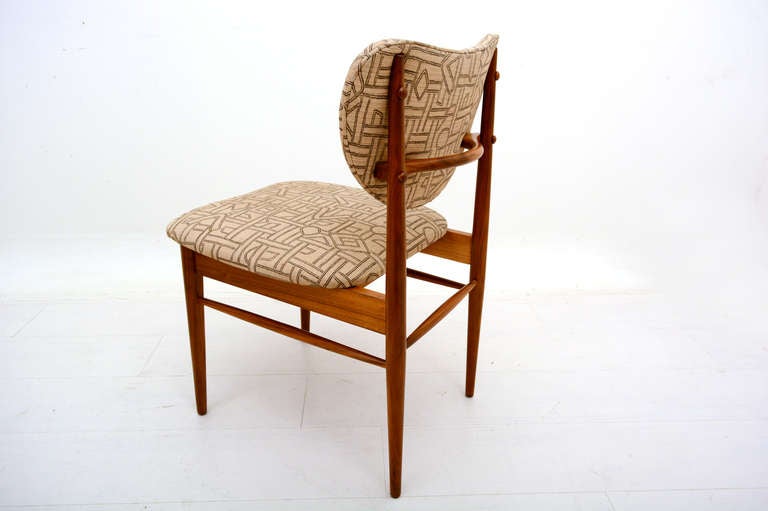 Mid-Century Modern John Keal Set of Dining Chairs for Brown Saltman