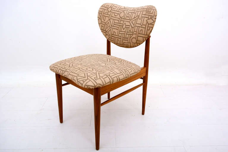 Mid-20th Century John Keal Set of Dining Chairs for Brown Saltman