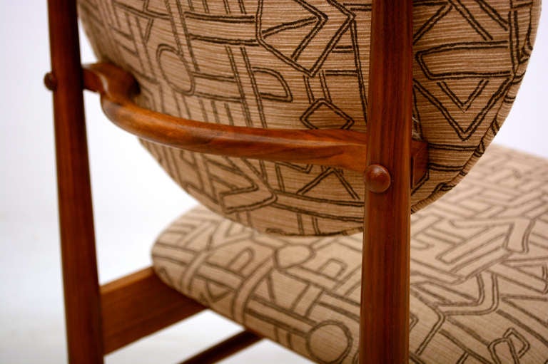 Walnut John Keal Set of Dining Chairs for Brown Saltman