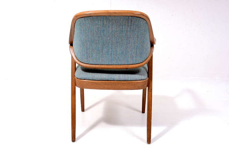 Wood Mid Century Modern Don Petitt Office Chair for Knoll
