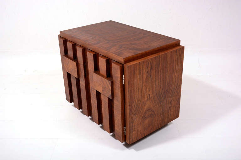 Mid-Century Modern Lane Nightstand Brutalist Patch Work