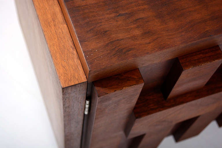 Lane Nightstand Brutalist Patch Work In Excellent Condition In Chula Vista, CA