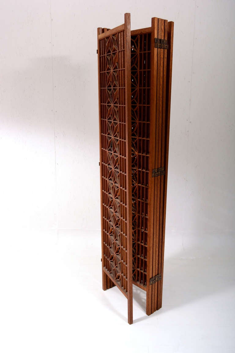 Danish Modern Teak Room Divider Screen 1