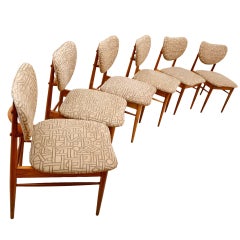 John Keal Set of Dining Chairs for Brown Saltman