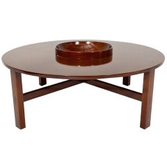 Rare Mid Century Modern Edmond Spence Round Coffee Table