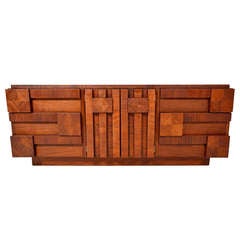 Lane Brutalist Triple Dresser / Credenza