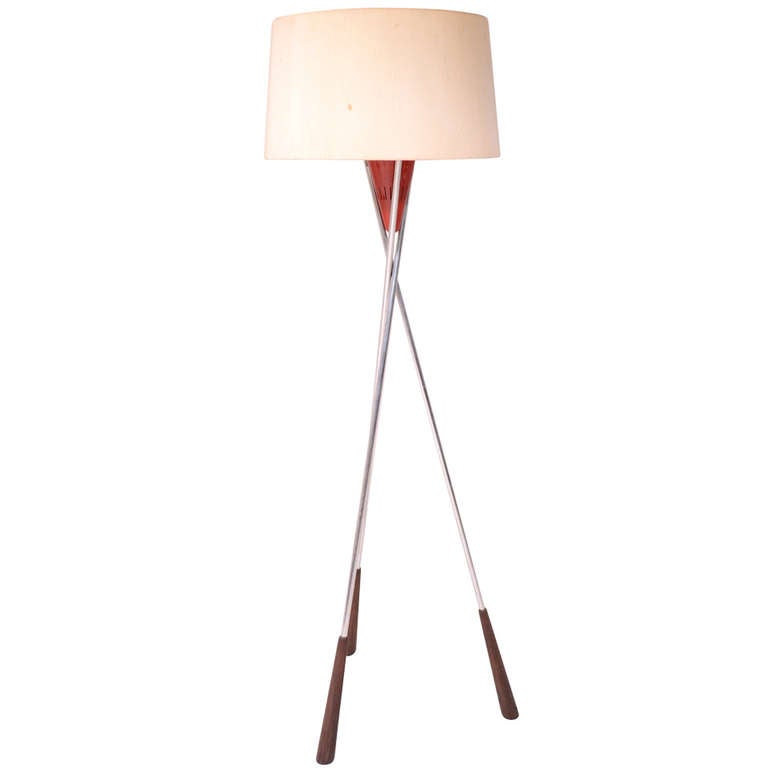Tripod Floor Lamp Mid Century Period After Paul Mccobb For At Mid Century Modern Tripod Floor Lamp