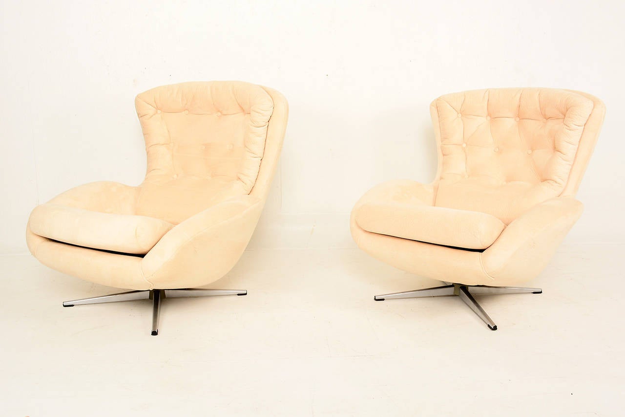 Mid-20th Century Contura Mobler Sweden Lounge Chairs
