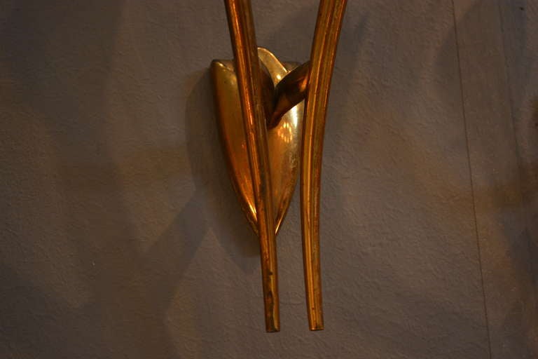 Brass Sculptural Italian Sconces