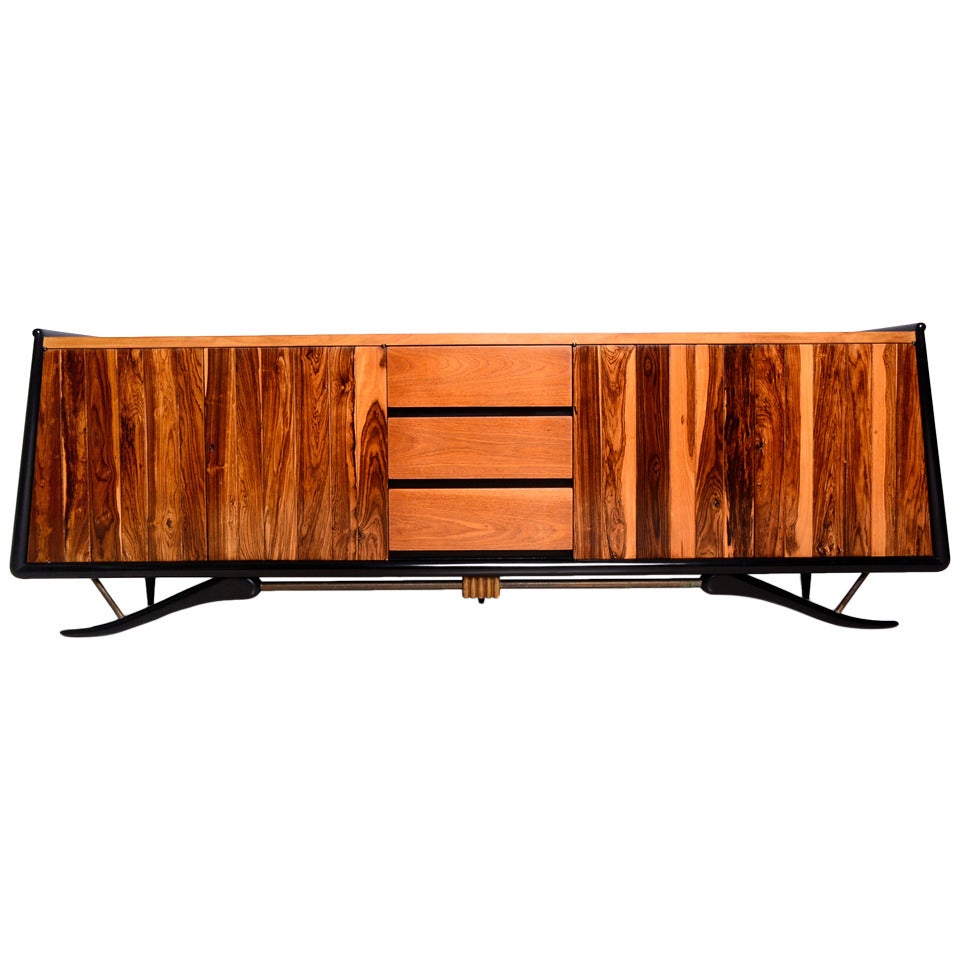 Mexican Modern Cocobolo Credenza by Frank B. Kyle 
