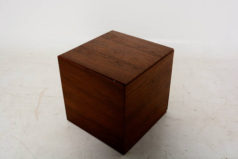 Teak Nesting Tables Poul Nørreklit for GP Farum Magic Puzzle Cube In Excellent Condition In Chula Vista, CA