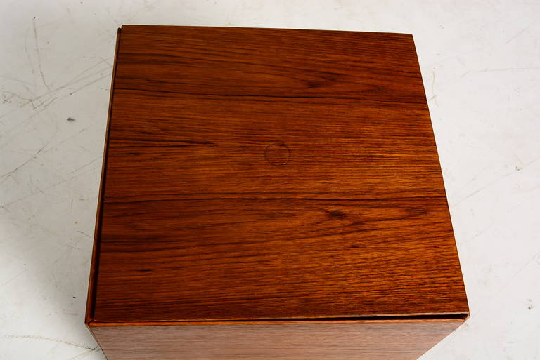 Mid-20th Century Teak Nesting Tables Poul Nørreklit for GP Farum Magic Puzzle Cube