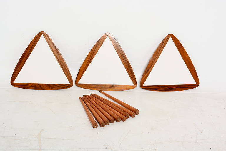 Unknown Mid-Century Triangular Set of Tables