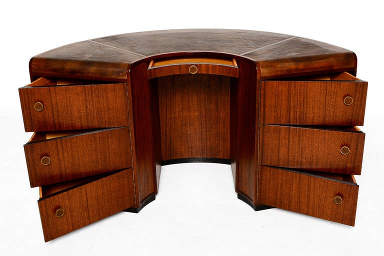 American Demilune Desk by Edward Wormley for Dunbar