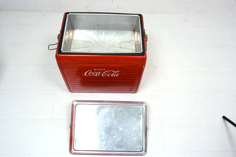 Mid-20th Century Vintage Coca Cola Cooler French