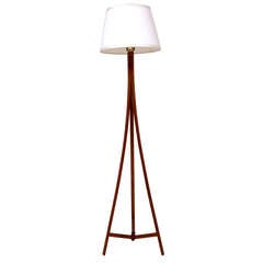 Alder Design Teak Tripod Floor Lamp Boston MA