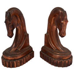 Art Deco Horse Bookends, 1941