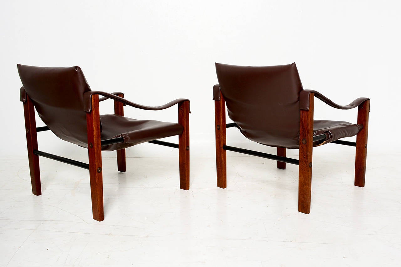 Metal Pair of Arkana Safari Chairs by Maurice Burke