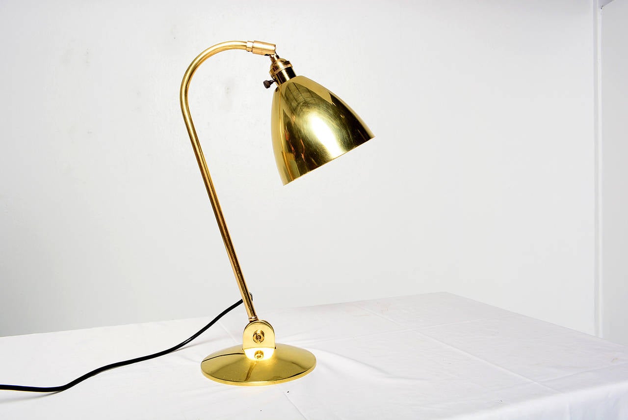 Mid Century Modern Brass Desk Lamp OMI British at 1stDibs