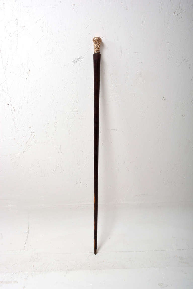 Mahogany Pair of Victorian Edwardian Walking Cane Stick His and Hers