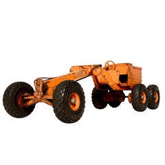 Adams Motor Grader Vintage Toy Pressed Metal