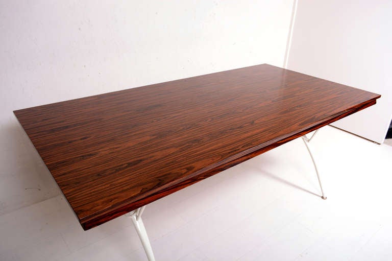 Mexican Modernist Mid-Century Modern Dining Rosewood Table with Chairs 4