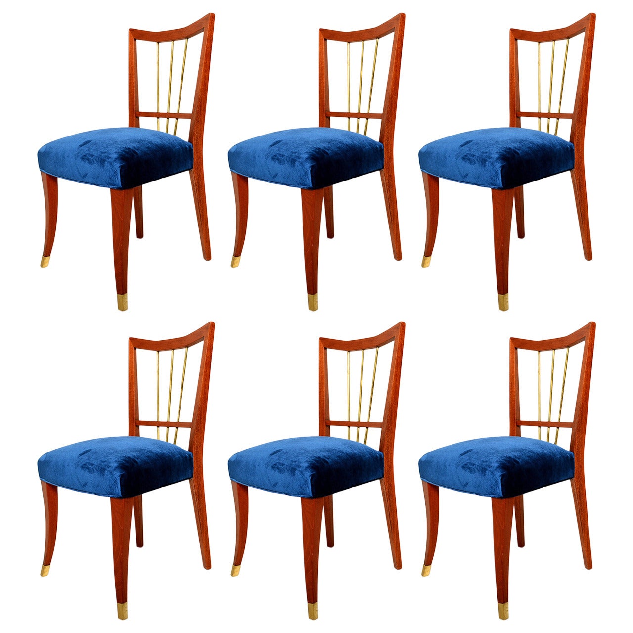 Arturo Pani Set of Six Dining Chairs