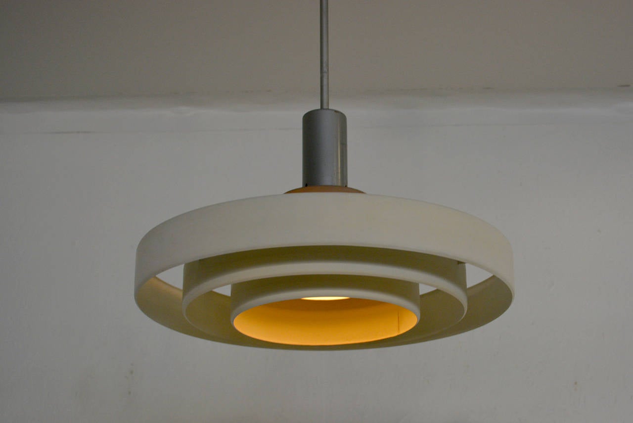 Mid-Century Modern Architectural Hanging Lamps in the Manner of Louis Poulsen