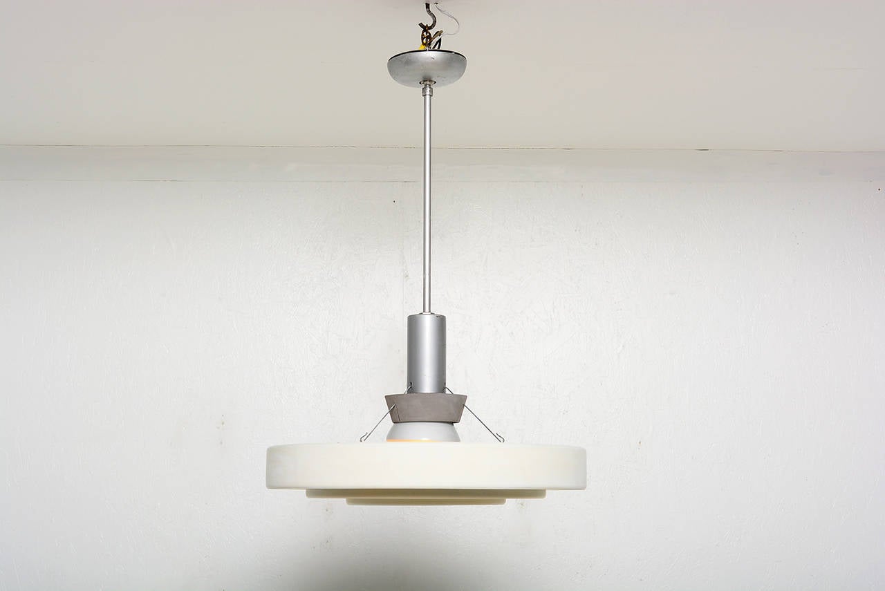 American Architectural Hanging Lamps in the Manner of Louis Poulsen