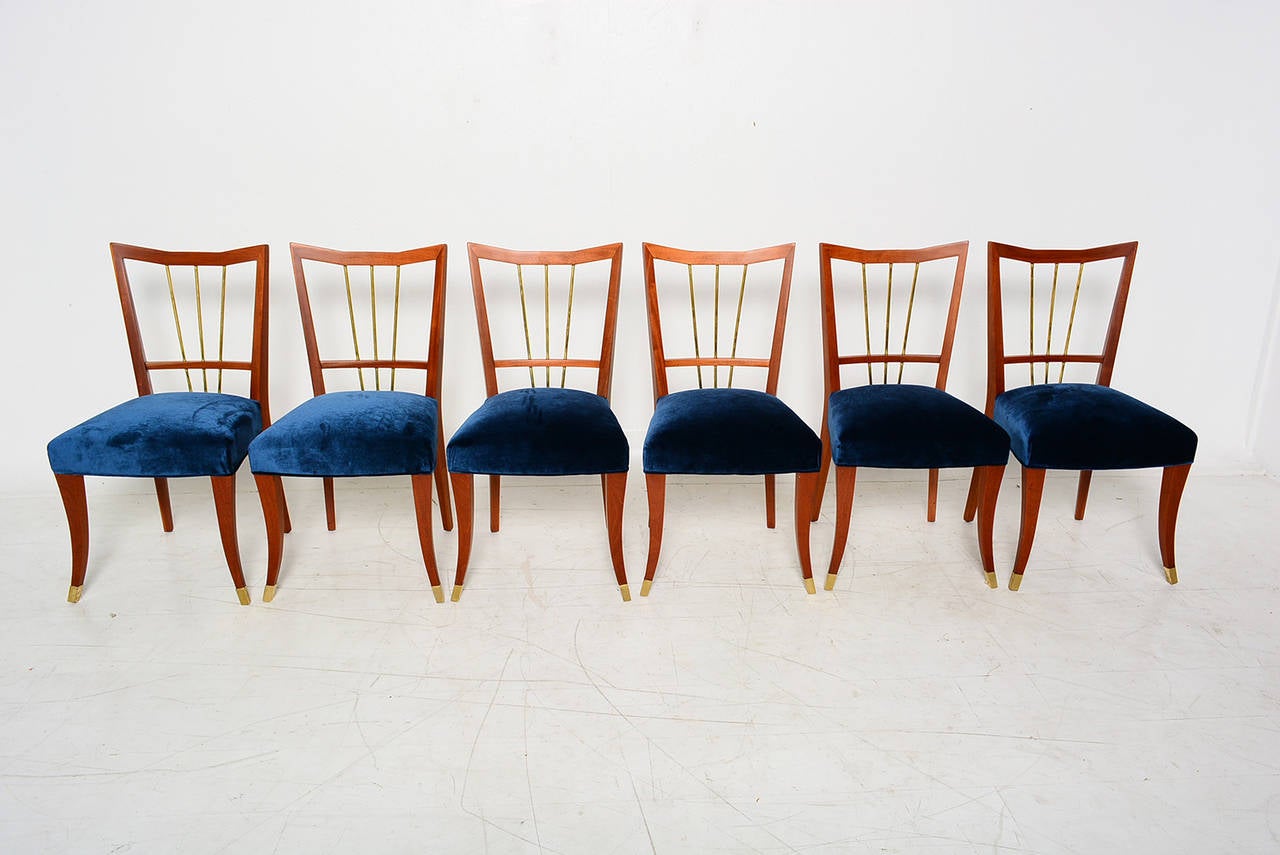 Mexican Arturo Pani Set of Six Dining Chairs