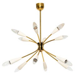 Vintage Modern Italian Chandelier Twelve Bulbs