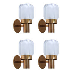 Cubic Italian Lucite Sconces