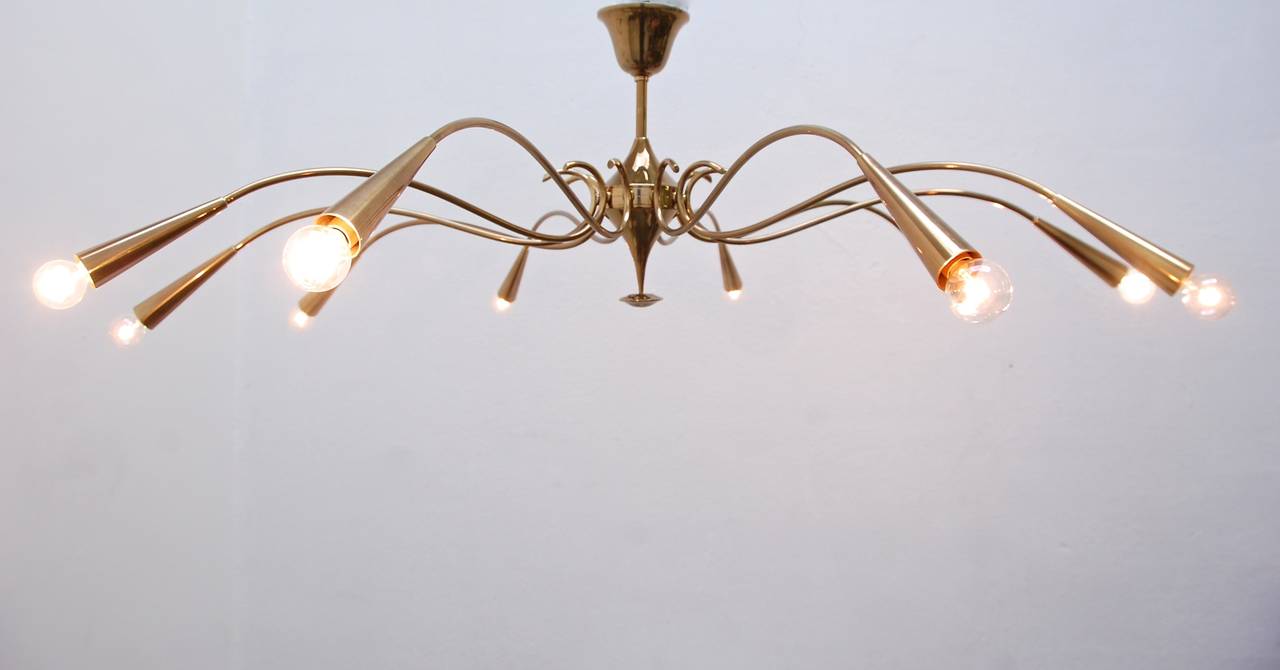 1950s Ten-Light Italian Flush Mount