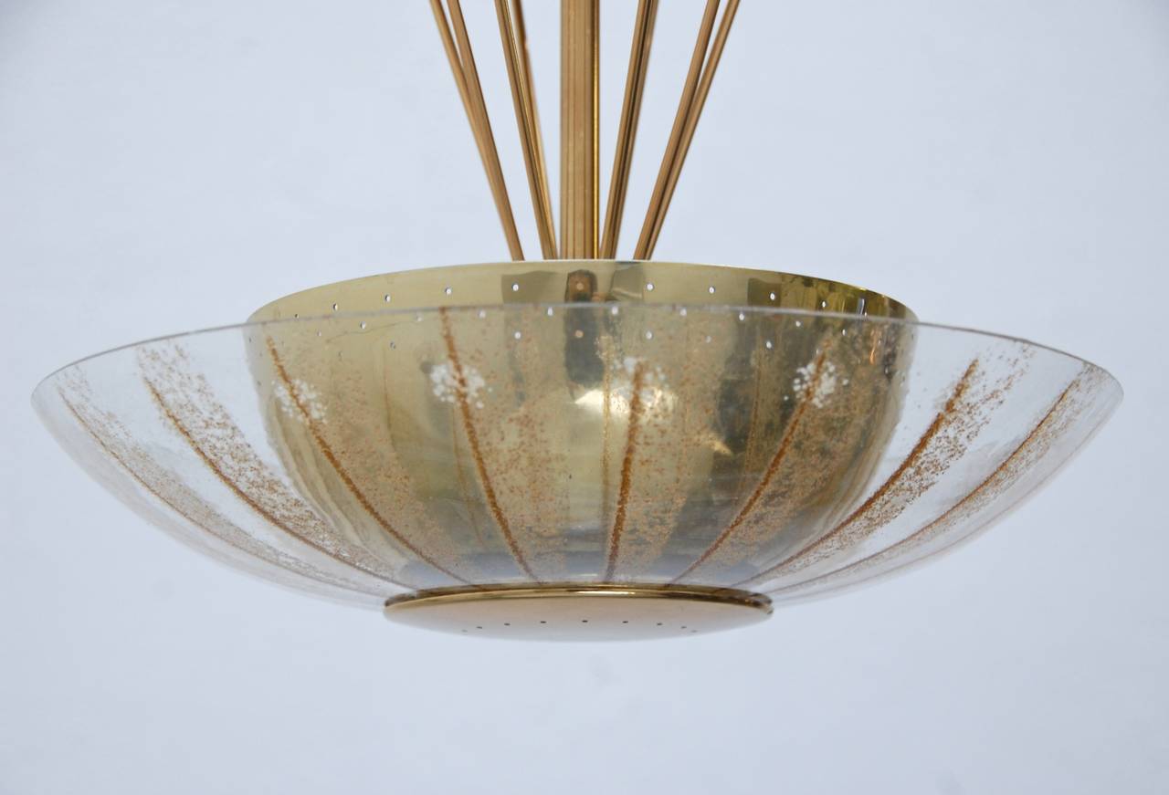 Brass Gerald Thurston for Lightolier Ceiling Fixture II