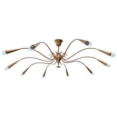 1950s Ten-Light Italian Flush Mount