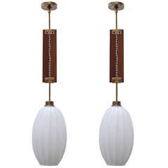 Vintage Pair of Mid-Century Pendants