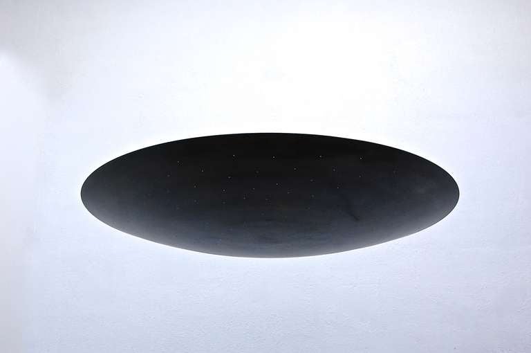 Large Perforated Steel Dish In Excellent Condition For Sale In Los Angeles, CA