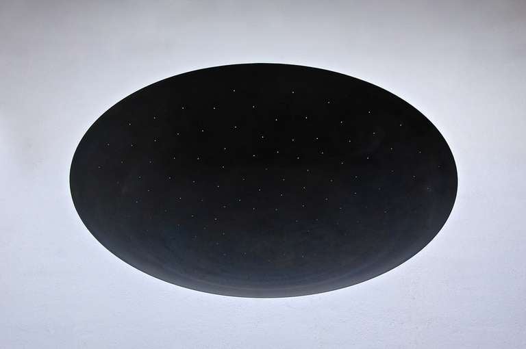 Contemporary Large Perforated Steel Dish For Sale