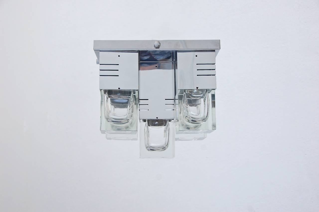 Mid-20th Century Sciolari Attributed Flush Mount Fixture