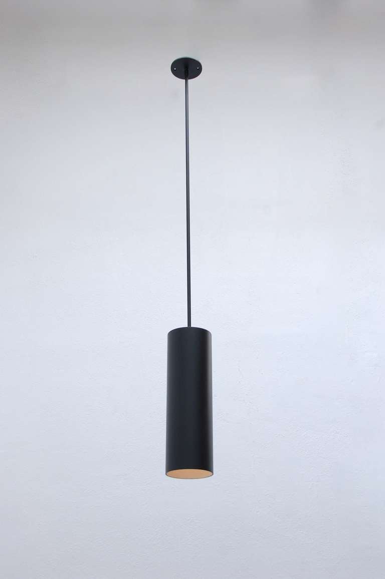 Contemporary Pair of American Cylinder Pendants For Sale