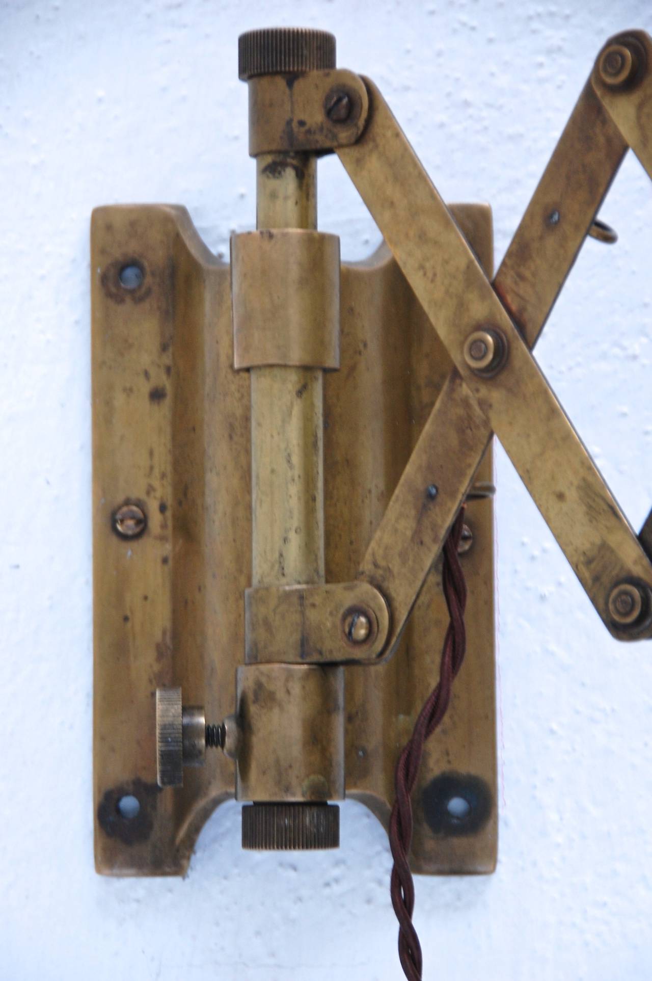 1930s Industrial Scissor Sconces at 1stdibs