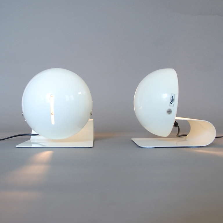 Mid-20th Century Pair of Guzzini Table Lamps