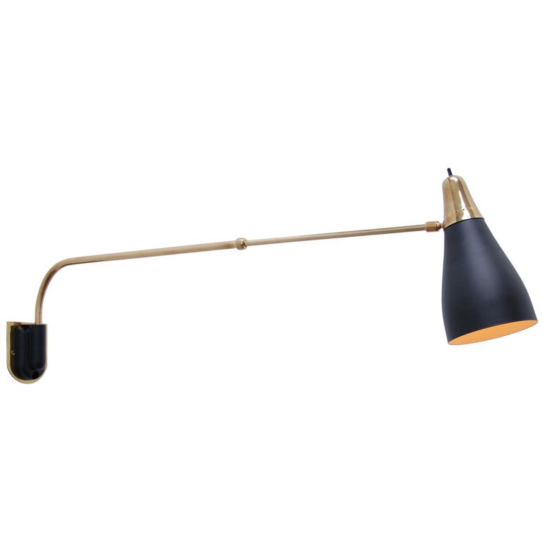 Italian Articulated Wall Sconce at 1stDibs