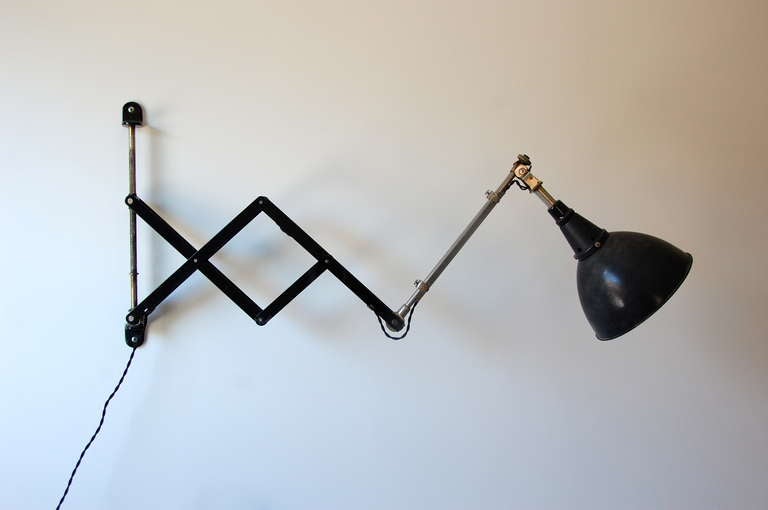 Steel Midgard Scissor Wall Lamp by Carl Fischer