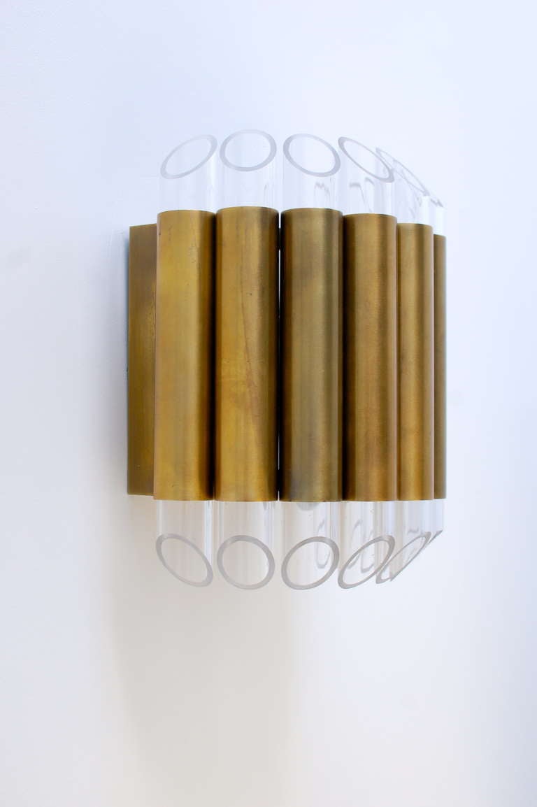 Mid-Century Modern Large Lucite Sconce